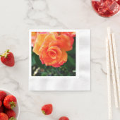 Orange Rose Blume Serviette (Beispiel)