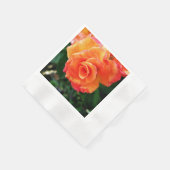 Orange Rose Blume Serviette (Ecke)