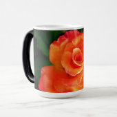 Orange Rose Blume Verwandlungstasse (Vorderseite Links)