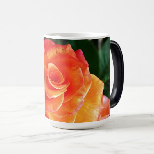 Orange Rose Blume Verwandlungstasse (VorderseiteRechts)