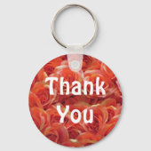 Orange Rose Blumenempfehlung Vielen Dank Schlüsselanhänger (Vorderseite)