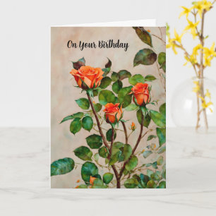 Orange Rose Blumengarten Kunst, Dichtung und Musik Karte