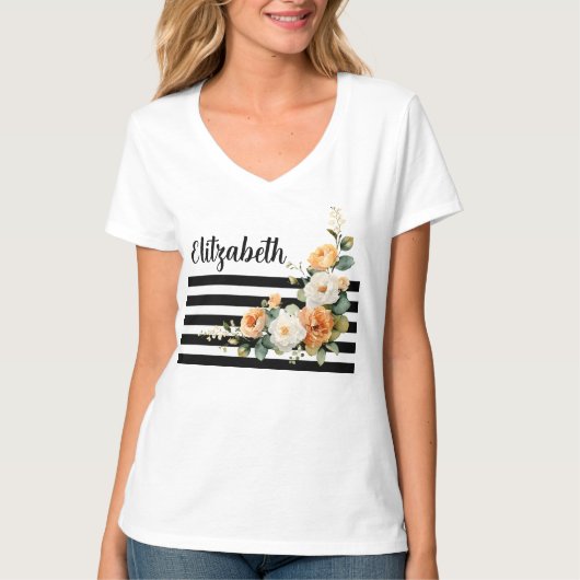 Orange Rose Blumenkohl T - Shirt (Vorderseite)