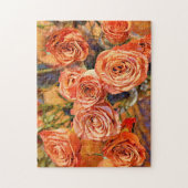 Orange Rose Bouquet Art Puzzle (Vertikal)