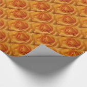 Orange Rose Bud Geschenkpapier (Ecke)