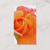 Orange Rose Business Card Visitenkarte (Rückseite)
