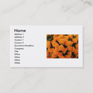 Orange Rose Business Card Visitenkarte