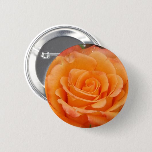 Orange Rose Button (Vorne & Hinten)