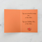 Orange Rose Card Rose Personalisierte Blume Karte (Innenseite)