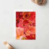 Orange Rose Collage  Mitteilungskarte (Vorderseite/Rückseite Beispiel)