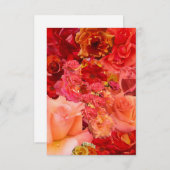Orange Rose Collage Mitteilungskarte (Vorne/Hinten)