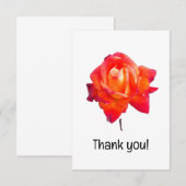 Orange Rose Dankeskarte (Vorne/Hinten)