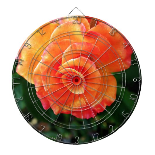 Orange Rose Dartscheibe (vorne)