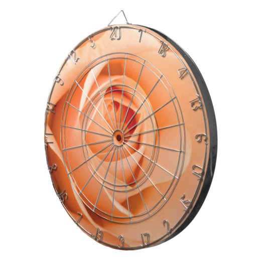 Orange Rose Dartscheibe (Vorderseite rechts)