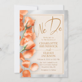 Orange Rose Einladung zum Hochzeitsfeiern