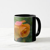 Orange Rose Floral 2 Tasse (VorderseiteRechts)