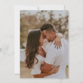 Orange Rose Floral Black Engagement Party Foto Einladung (Rückseite)