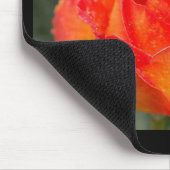 Orange Rose Floral Mousepad (Ecke)