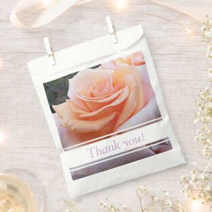 Orange Rose Floral Vielen Dank Geschenktütchen