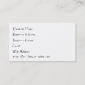 Orange Rose Floral Visitenkarte (Rückseite)