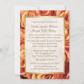 Orange Rose Floral Wedding Einladung (Rückseite)