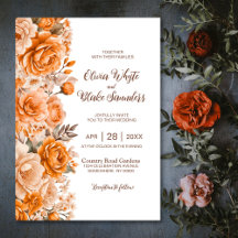 Orange Rose Floral Wedding