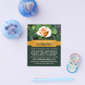 Orange Rose, Florist, Floristrische Werbung Flyer (Einzeln)