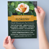 Orange Rose, Florist, Floristrische Werbung Flyer (Hand)