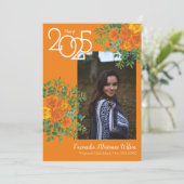 Orange Rose Foto Abschluss Ankündigung (Stehend Vorderseite)