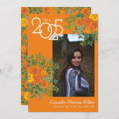 Orange Rose Foto Abschluss Ankündigung (Vorne/Hinten)