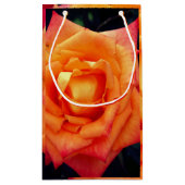 Orange Rose Foto Geschenktasche Kleine Geschenktüte (Rückseite)