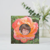 Orange Rose Foto Name Memorandum Service Programm (Stehend Vorderseite)