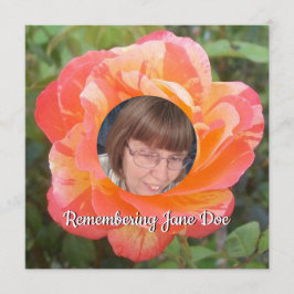Orange Rose Foto Name Memorandum Service Programm
