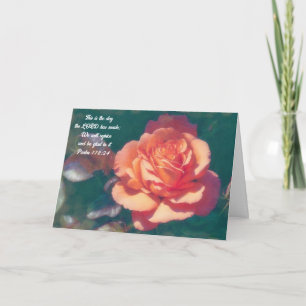Orange Rose Glaube Bibel Verse Denken Sie an Ihre  Karte
