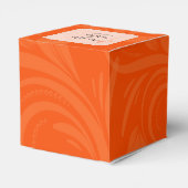 Orange Rose Grafik-Gastgeschenk Hochzeit Geschenkschachtel (Rückseite)
