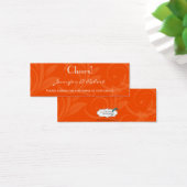 Orange Rose Grafik Hochzeitsticket (Schreibtisch)
