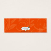 Orange Rose Grafik Hochzeitsticket (Rückseite)