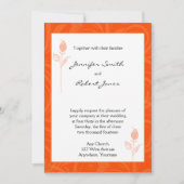 Orange Rose Graphic Wedding Einladung (Vorderseite)