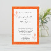Orange Rose Graphic Wedding Einladung (Stehend Vorderseite)