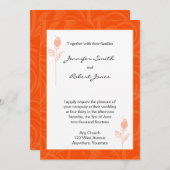 Orange Rose Graphic Wedding Einladung (Vorne/Hinten)