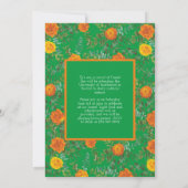 Orange Rose Green Foto Abschluss Ankündigung (Rückseite)