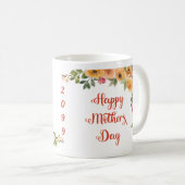 Orange Rose Happy Mother Day Year Kaffeetasse (VorderseiteRechts)