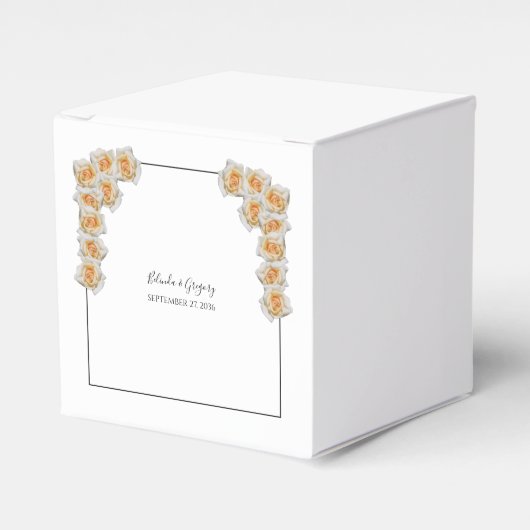 Orange Rose Hochzeit Geschenkschachtel (Vorderseite)
