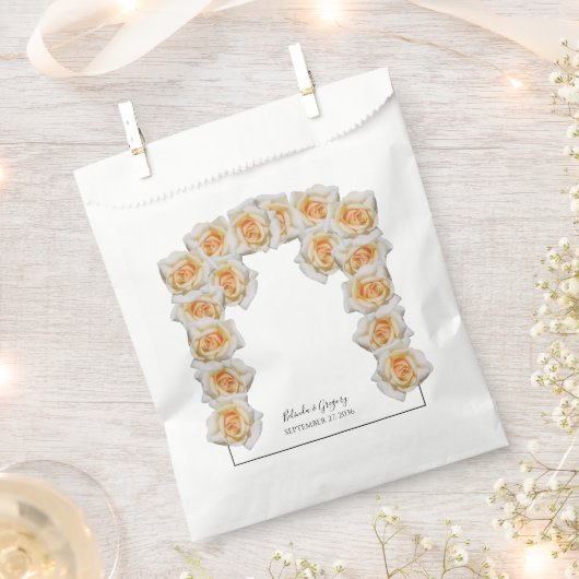 Orange Rose Hochzeit Geschenktütchen (Ausgeschnitten)