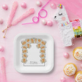 Orange Rose Hochzeit Pappteller (Party)