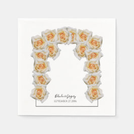 Orange Rose Hochzeit Serviette