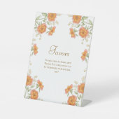 Orange Rose Hochzeitsgeschenke Schild (Vorderseite)