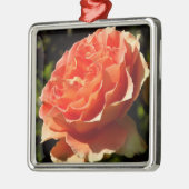 Orange Rose II Beautiful Floral Ornament Aus Metall (Links)