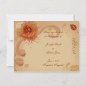 Orange Rose im Fall Save the Date (Vorderseite)