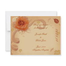 Orange Rose im Fall Save the Date